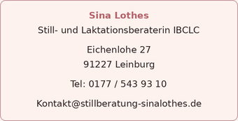 Kontaktdaten Sina Lothes Stillberatung